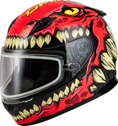Gmax Youth GM-49Y Drax Snow Red Helmet Price Cut