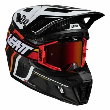 Leatt Moto 9.5 V25 Carbon White Helmet Kit Trusted Brand