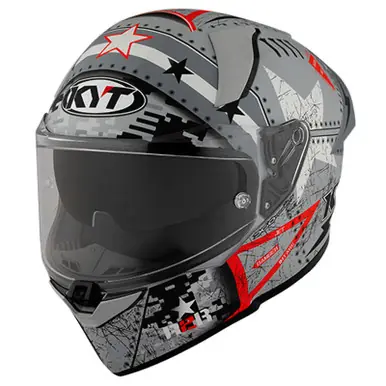 KYT R2R Assault Matte Silver Helmet Fast Shipping