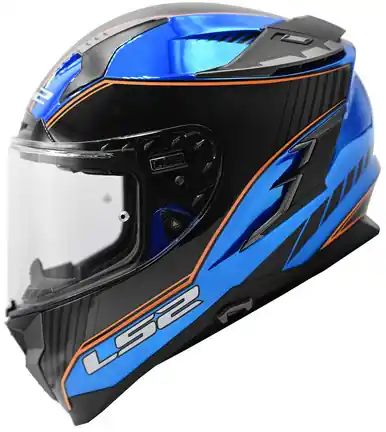 Place Order LS2 Challenger GT Boss Gloss Blue Krome Helmet