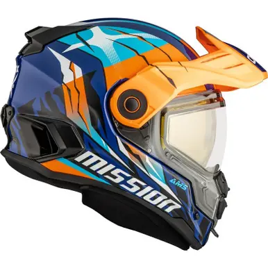 Today Only CKX Mission Claw Orange Glossy Blue Electric Shield Helmet