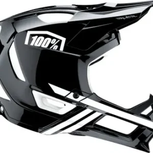 100% Trajecta Helmet Fidlock Black White Handmade