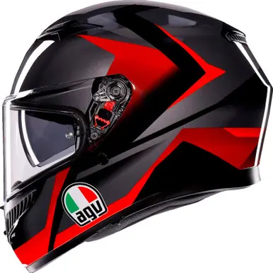 Buy Online AGV K3 Striga Black Gray Red Helmet