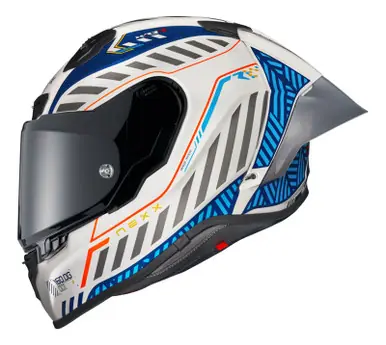 Latest Nexx XR3R Outbreak White Blue Helmet