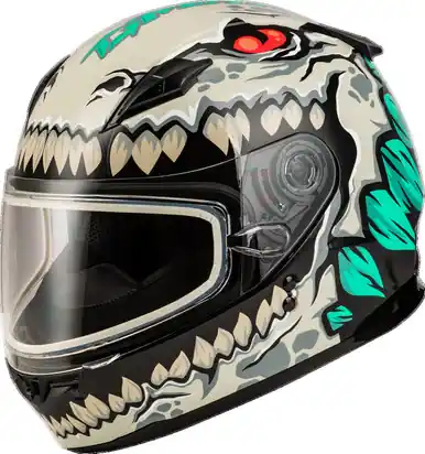 Shop Now Gmax GM-49Y Drax Snow Silver Helmet