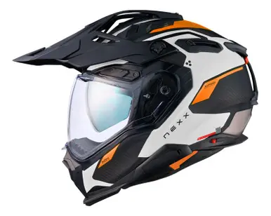 Nexx X.WED3 Carbon Keyo Matte White Orange Helmet Same Day Shipping