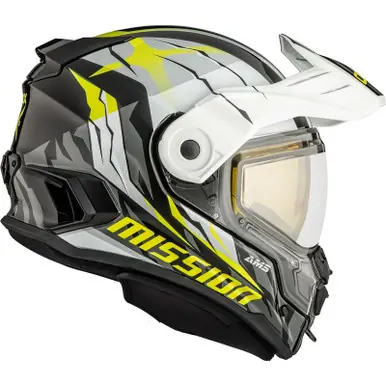 Hot Picks CKX Mission Claw White Gray Glossy Lime Electric Shield Helmet