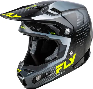 Fly Racing Formula S Carbon Protocol Black Grey Hi-Vis Helmet Affordable