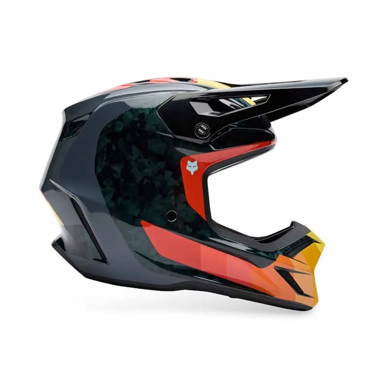 Fox V3 RS Grid MX Helmet - Black/Orange - M Holiday Sale