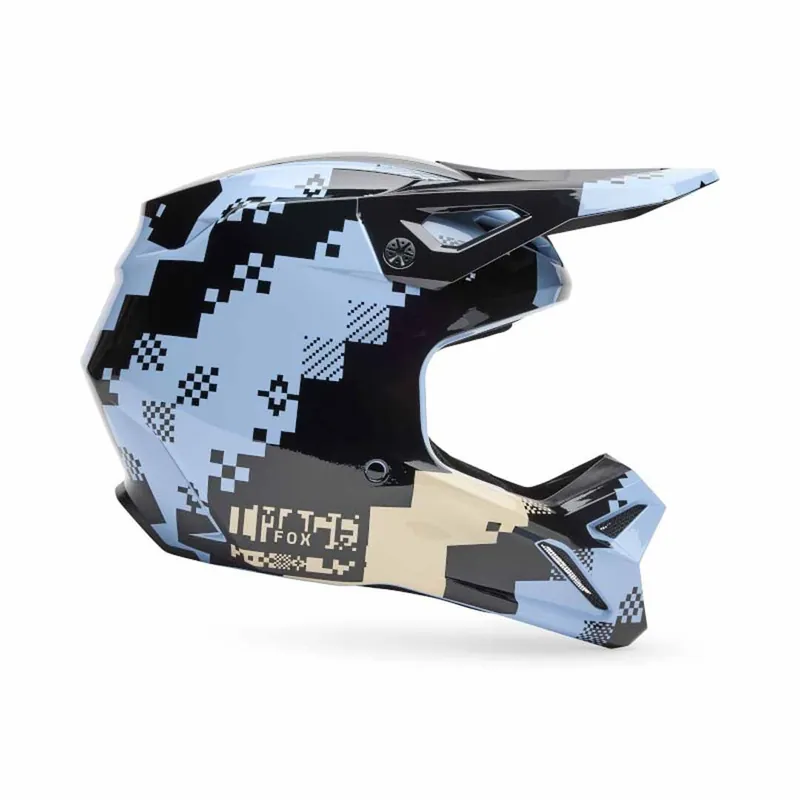 Fox V1 Digi Image MX Helmet - Light Slate - XS Worldwide Shipping