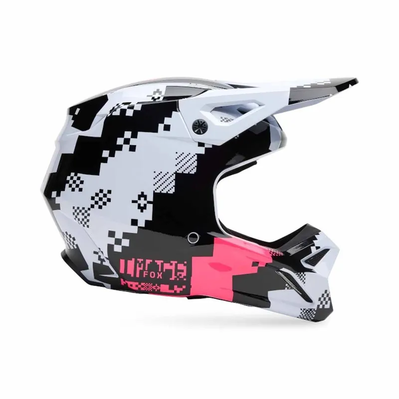 New Arrival Fox V1 Digi Image MX Helmet - Black/Pink - 2XL