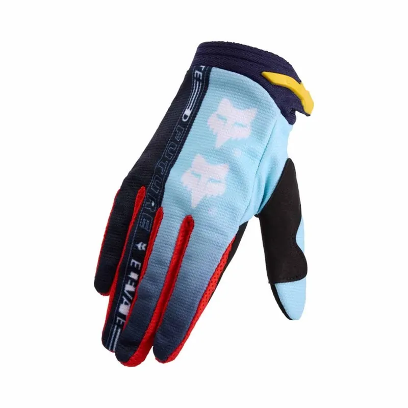 Genuine Fox 180 Elevated Youth MX Gloves - Light Blue - L