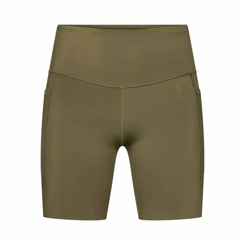 Fox Motive Womens Biker Short - Olive Green - L Crafted