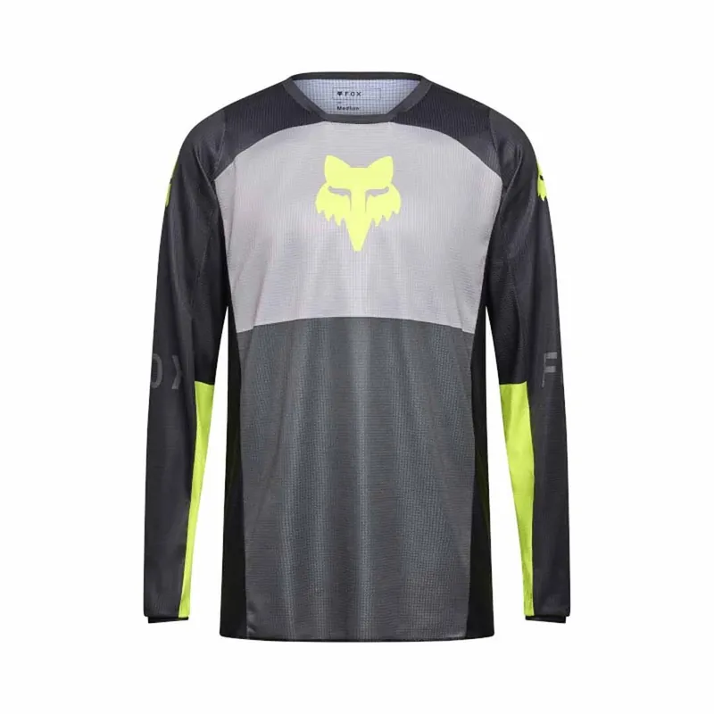 Luxury Fox 180 Flow MX Jersey - Black/Yellow - 2XL