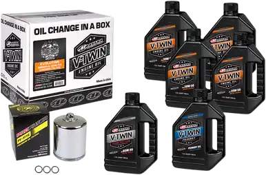 Maxima 90-069016PC - Evolution Mineral 20W-50 Oil Change Kit - Chrome Filter Certified