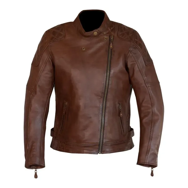 Mega Sale Merlin Womens Bristol D3O Leather Motorcycle Jacket - Brown - WXS