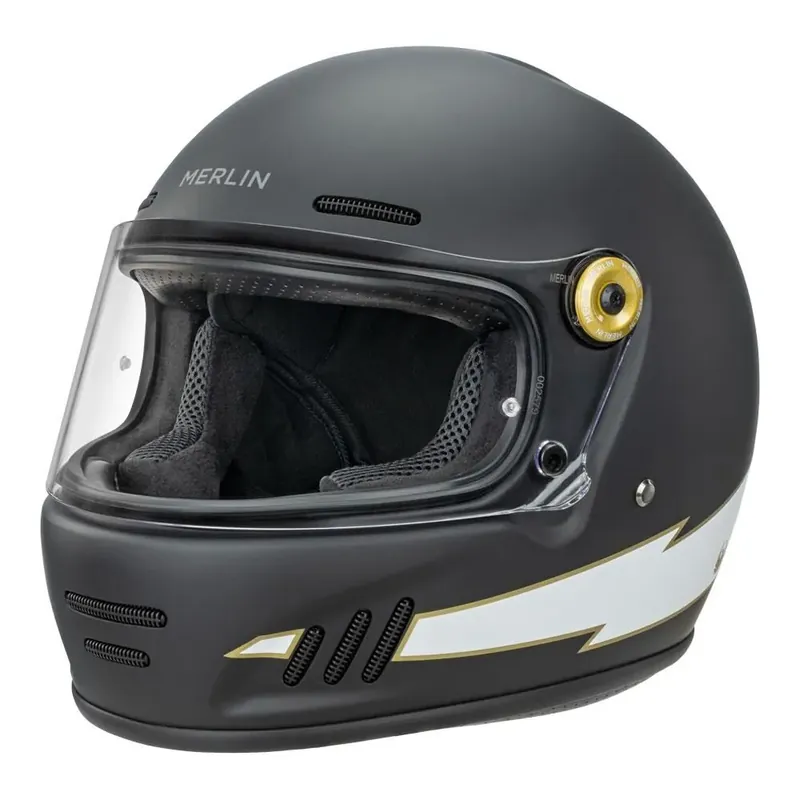 Budget Merlin Revival Flash Full Face Helmet - Matte Black - S