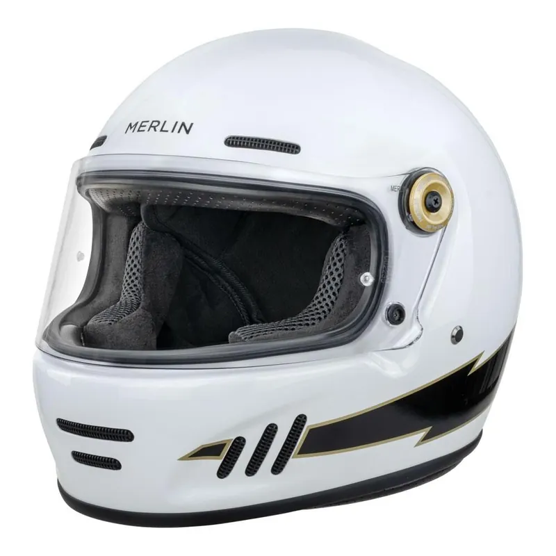 Buy Today Merlin Revival Flash Full Face Helmet - Optic White - S
