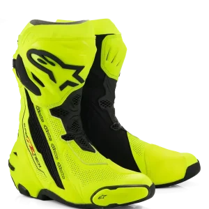 Alpinestars Supertech R Vented Motorcycle Boots - Fluro Yellow/Black - 42 Best Price