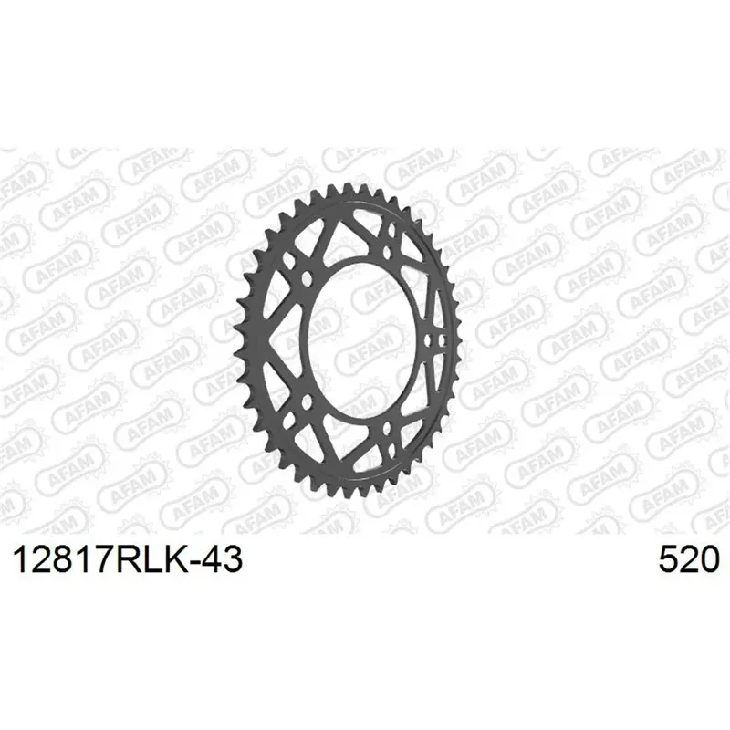 AFAM S43 520 RLK Race Steel Rear Sprocket - Yamaha YZF-R1/M 15-22 - 43T Limited Time