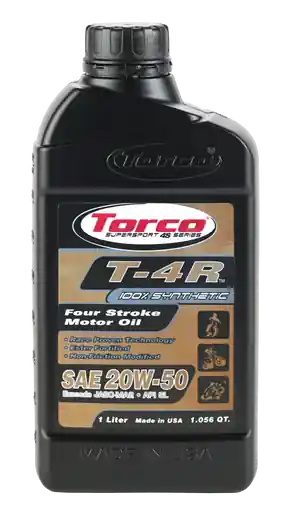 Torco T672055CE - T-4r 4-Stroke Synthetic Blend Motor Oil 20w-50 Liter Hassle-Free Returns