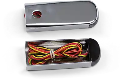 Alloy Art #SSL-BR-2C - LED Strut Light - Smoke/Red Chrome FLHC Holiday Sale