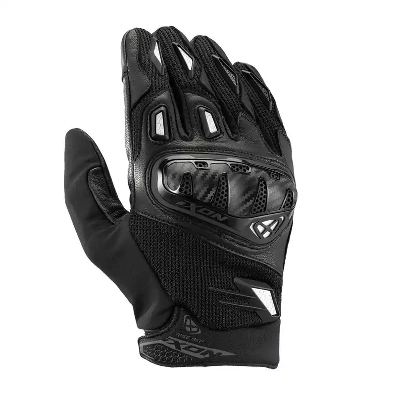 Handmade Ixon Rise Air 2 Motorcycle Gloves - Black/White - S