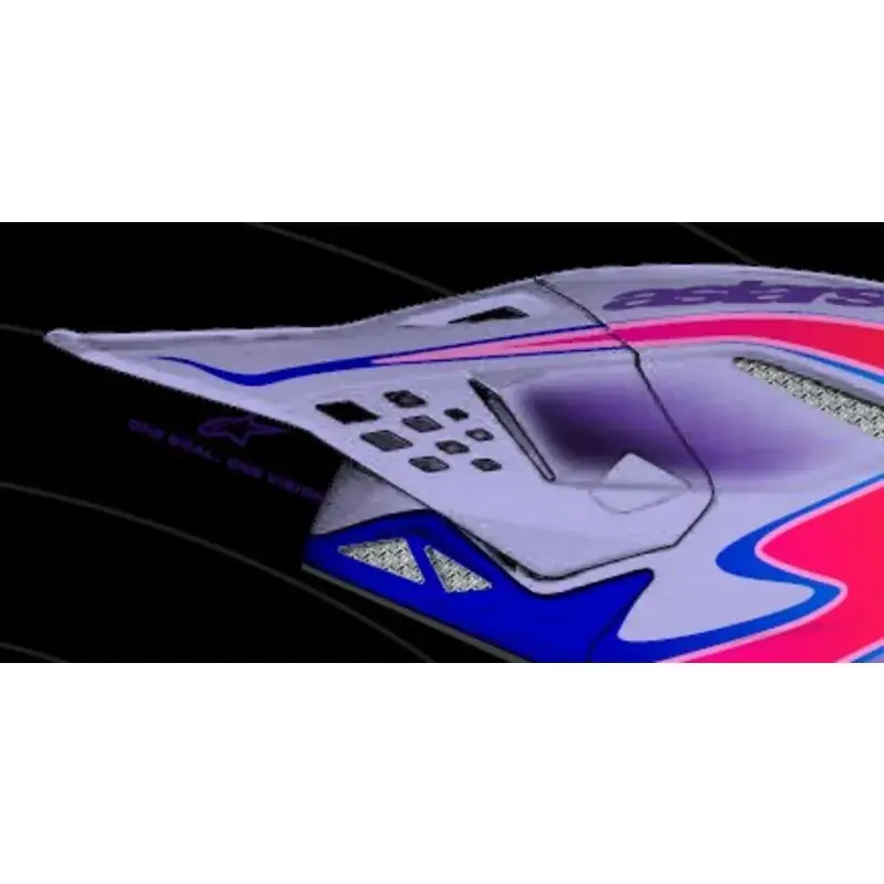 Alpinestars Visor for ECE 22.06 SM10 JL - Purple/Fluro Pink/Fluro Yellow Glossy - OS Bulk Order