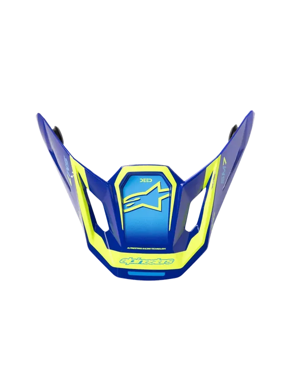 Holiday Sale Alpinestars 2026 SM7 Deed Peak - Blue/Fluro Yellow/Glossy - OS