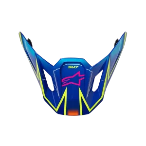 Alpinestars 2026 SM7 Cast Peak - Blue/Pink/Fluro Yellow/Glossy - OS Top Rated