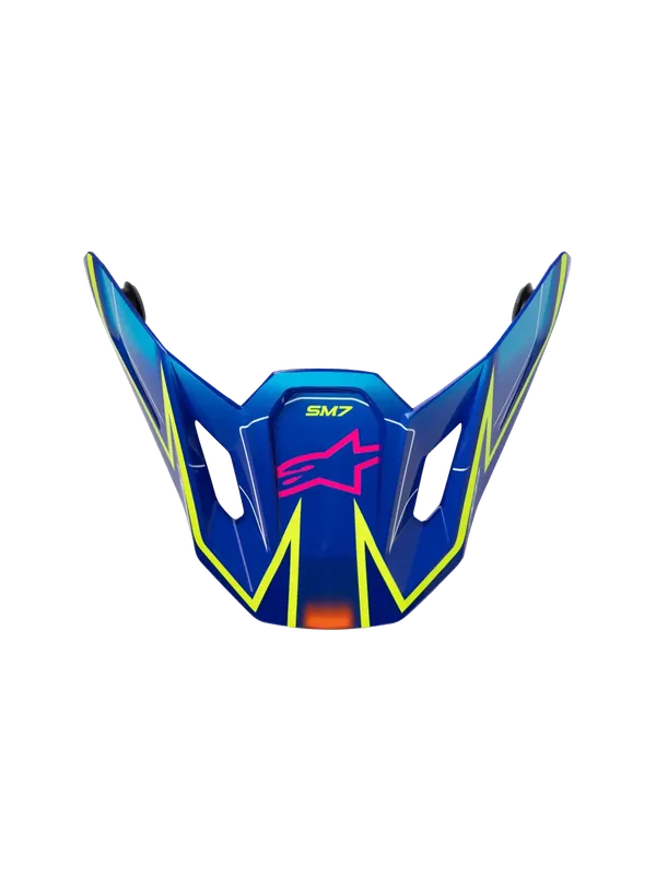 Alpinestars 2026 SM7 Cast Peak - Blue/Pink/Fluro Yellow/Glossy - OS Top Rated