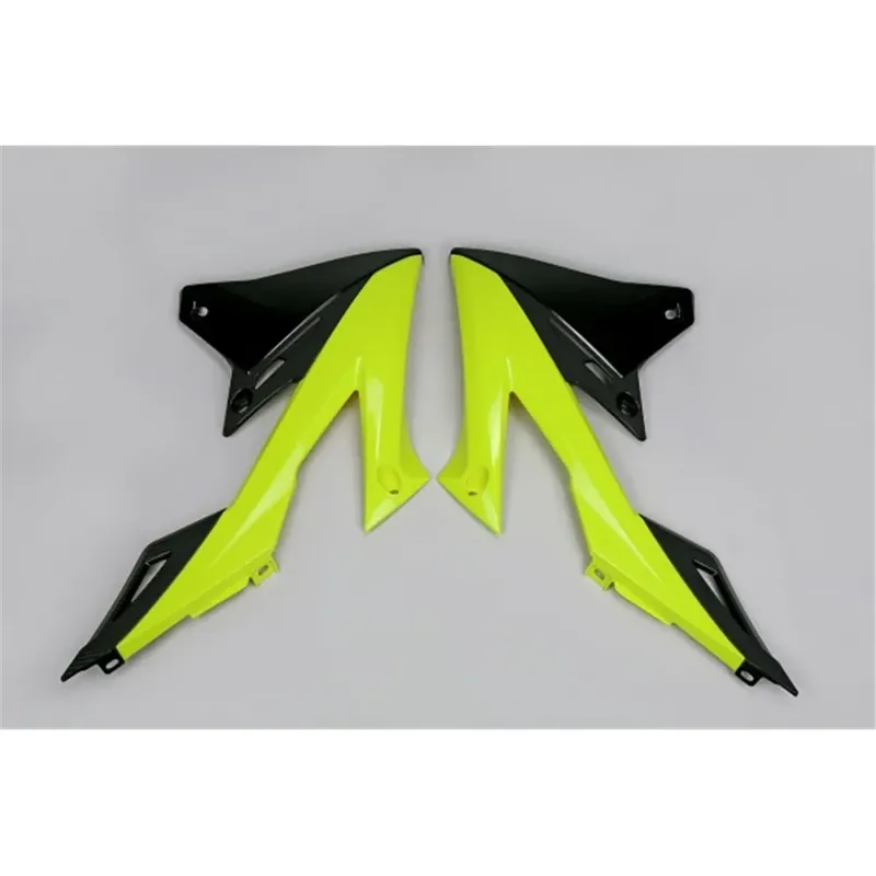 Limited Edition UFO Radiator Covers - Suzuki RMZ 250 19-25/RMZ 450 18-25 - Black/Neon Yellow