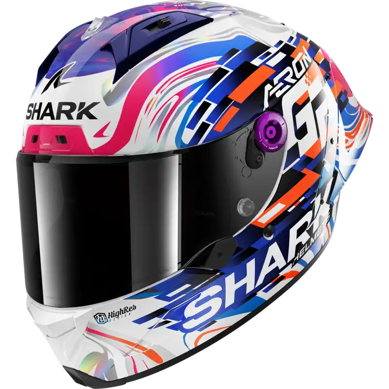 Money Back Guarantee Shark Aeron-GP Zarco De France Full Face Helmet - Purple/Blue - L