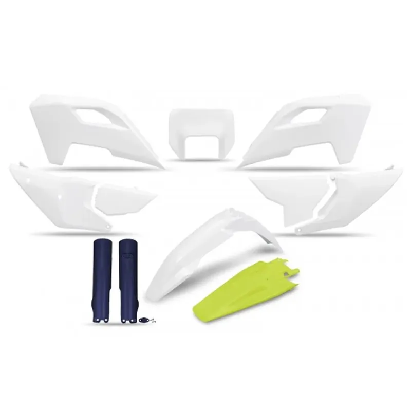 Top Rated UFO Full Plastics Kit - TE 250/FE 250/TE 300/FE 350/FE 450/FE 501/TE 150 24-25 - OEM - White/Neon Yellow