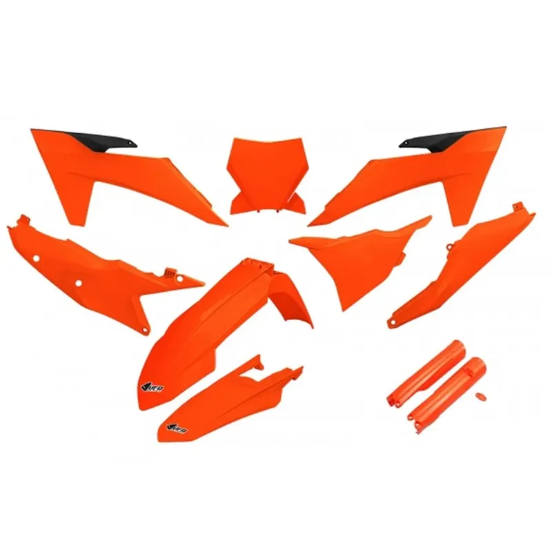 UFO Full Plastics Kit - KTM SX 250/XC 250/SX 125/XC 125/SX-F 350/XCF 350/SX-F 450/XCF 450/SX 300/XC 23-24 - Neon Orange Clearance