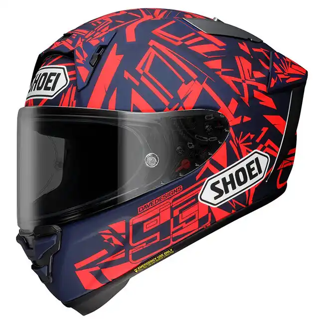 Best Price Shoei X-SPR Pro Marquez Dazzle Helmet TC-10 - Blue/Red - XS