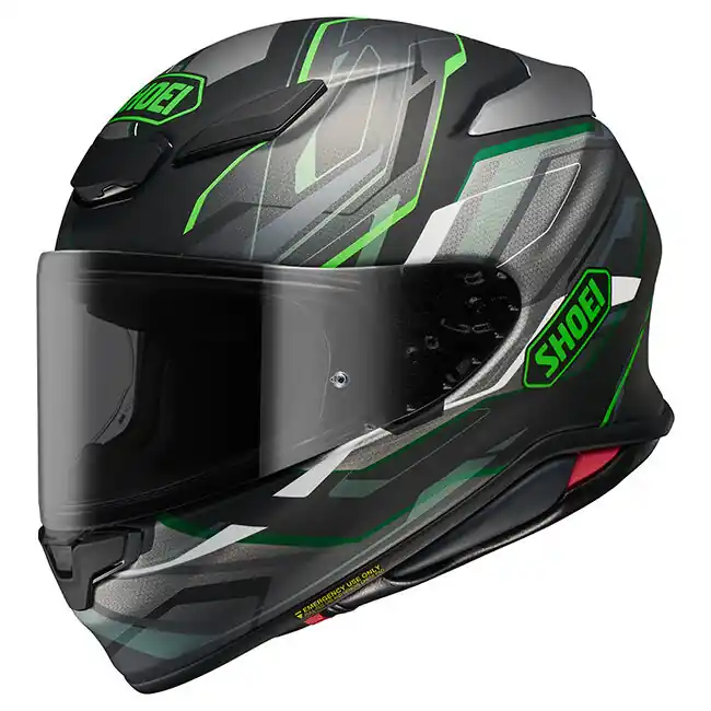 Worldwide Shipping Shoei NXR2 Capriccio Helmet TC-4 - Grey/Green/Black - XS
