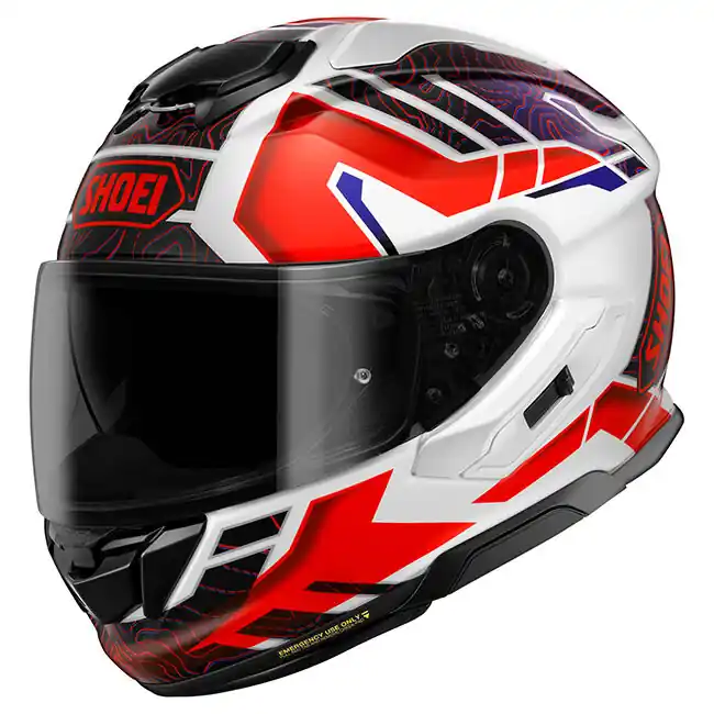Shoei GT-Air 3 Hike Helmet TC-10 - White/Red - XS Premium