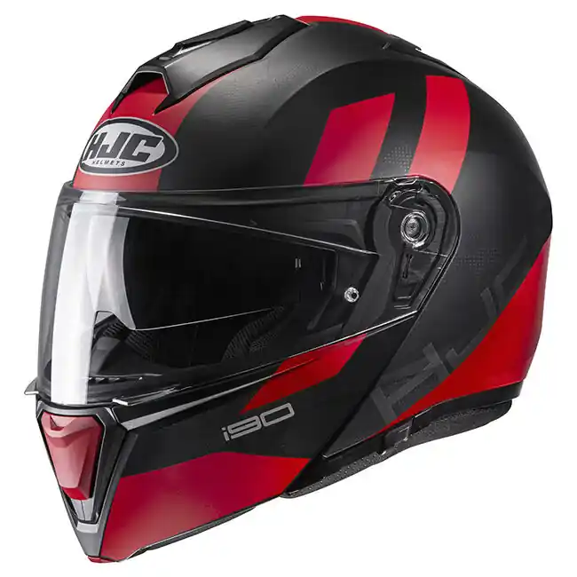 Super Sale HJC i90 Syrex MC-1SF Modular Helmet - Black/Red - S