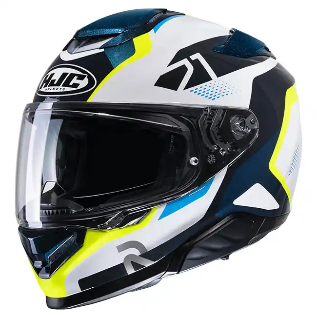 Premium HJC RPHA 71 Hapel MC-3H Full Face Helmet - White/Yellow - M