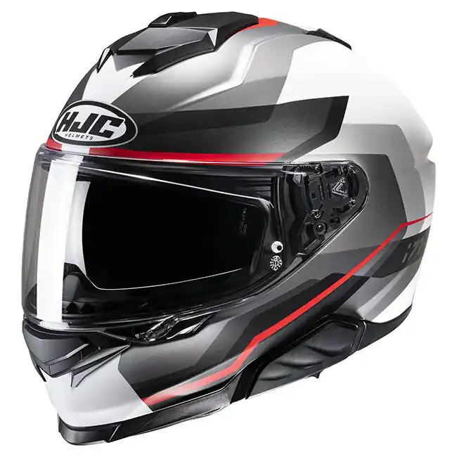 Secure Checkout HJC i71 Nior MC-1SF Full Face Helmet - Black/Red - XS