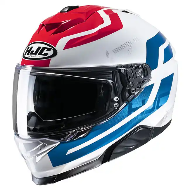 Seasonal Sale HJC i71 Enta MC-21 Full Face Helmet - White/Blue - XS