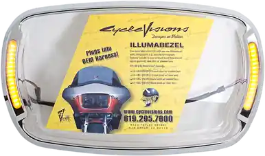 Save Now Cycle Visions CV-4850 - Illumabezel - Chrome w/Smoke Lens