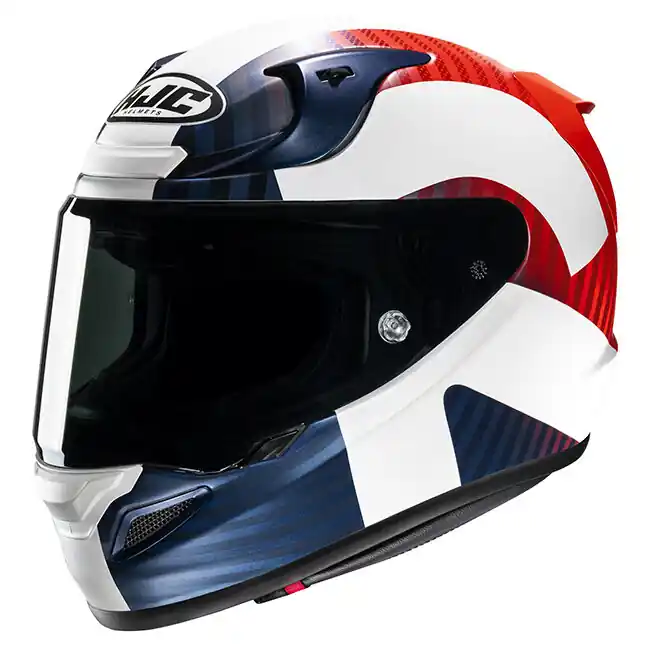 Trusted Brand HJC RPHA 12 Ottin MC-21SF Full Face Helmet - White/Blue/Red - XS