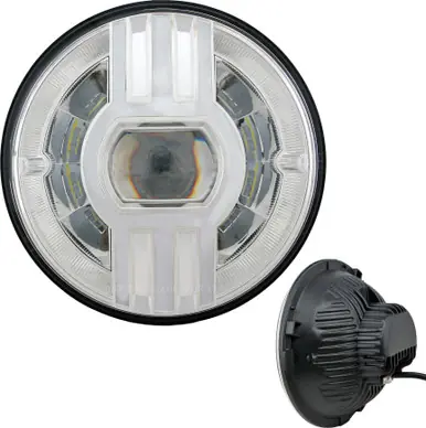 Cyron ABIG7B2-C - Headlight 7" Beast 2 Chrome W/Driving Light Markdown