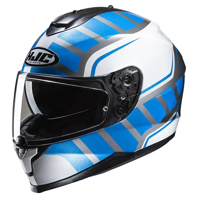Best Choice HJC C70N Holt MC-2SF Full Face Helmet - White/Blue - 2XL