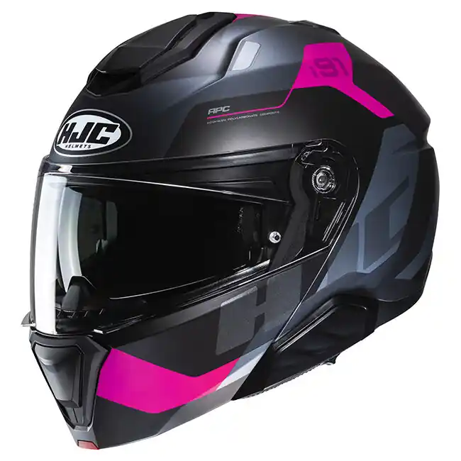 Viral HJC i91 Carst MC-8SF Modular Helmet - Black/Pink - XS
