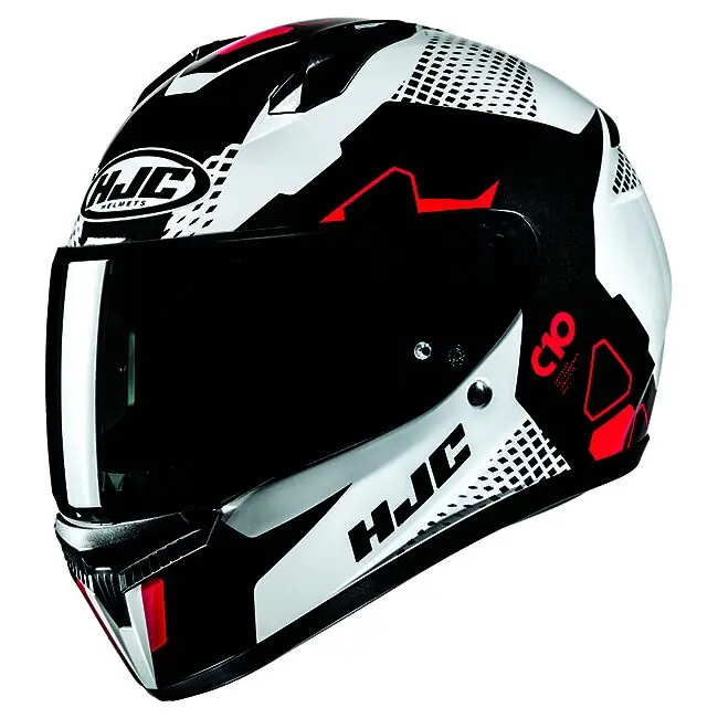 Viral HJC C10 Aspa MC-1 Full Face Helmet - White/Black/Red - XS