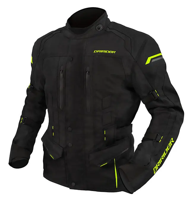 Budget Dri Rider Compass 4 Jacket - Black/Hi-Vis Yellow - S