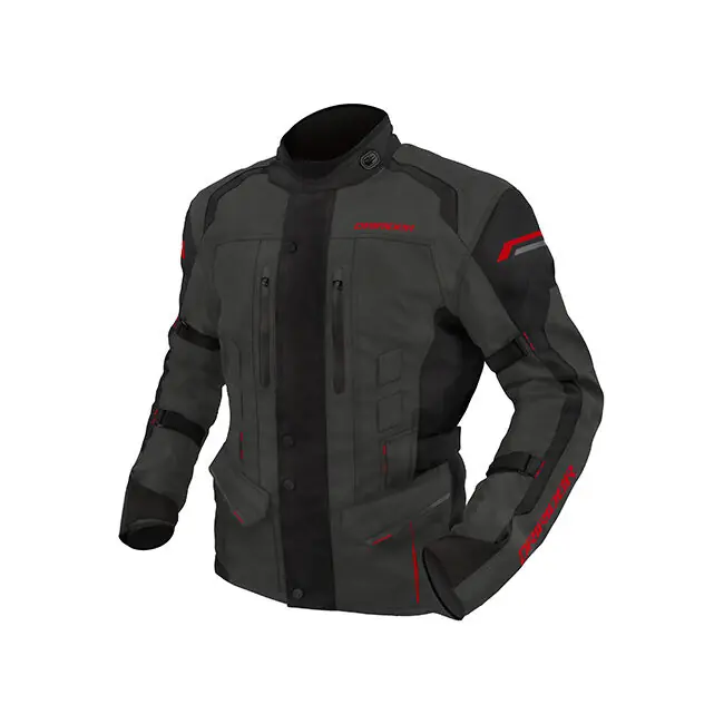 Trusted Brand Dri Rider Youth Compass 4 Jacket - Grey/Black/Red - S